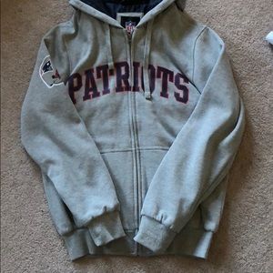 Patriots zip up sweatshirt